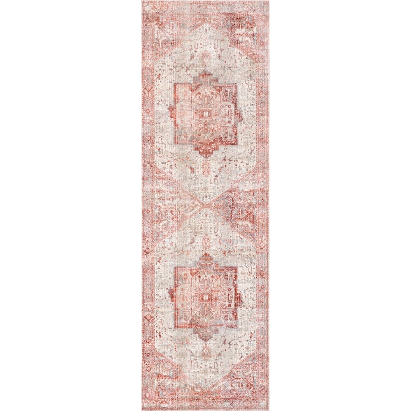 Nuloom Camila Faded Medallion Fringe Area Rug