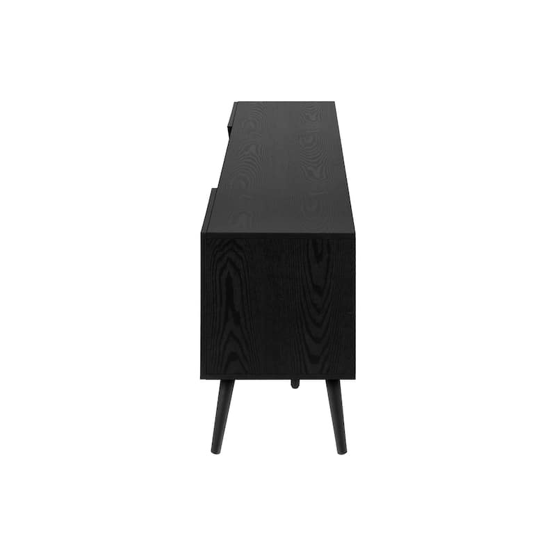 Tv Stand, 72 Inch, Console, Media Entertainment Center, Storage Drawer, Walnut Laminate, Mid Century, Modern