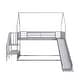 preview thumbnail 7 of 10, Stylish & Simple Twin Size Metal Bunk Bed House Bed with Convertible Slide and Storage Staircase, Solid Construction, Silver