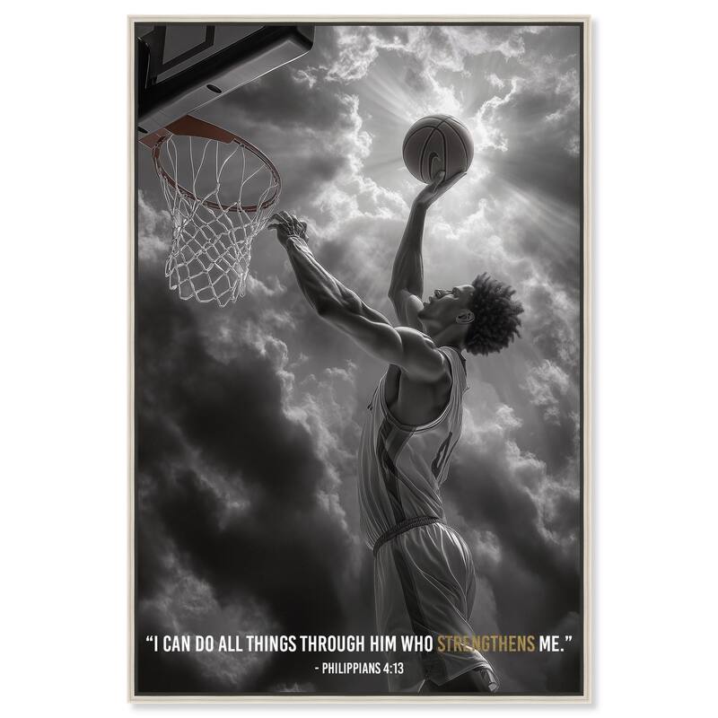 Strengthen Me Canvas by Art Remedy - 30" x 45" - Silver