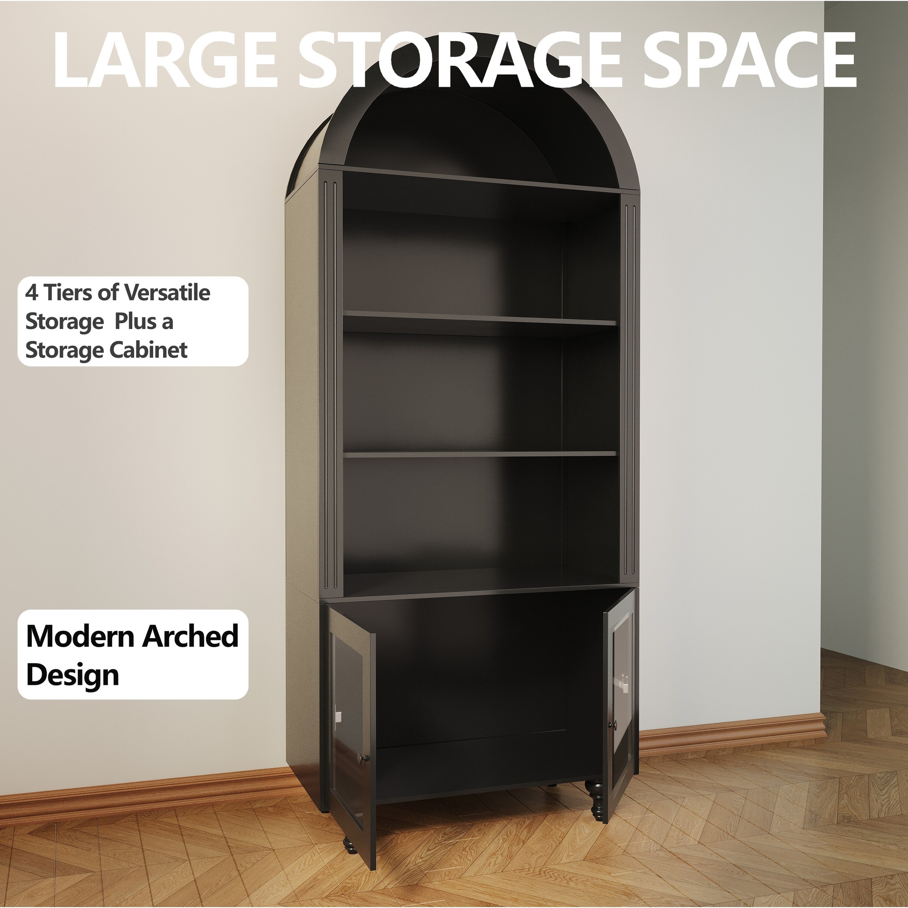 Display Storage Cabinet,Display Cabinet with Tempered Glass Doors