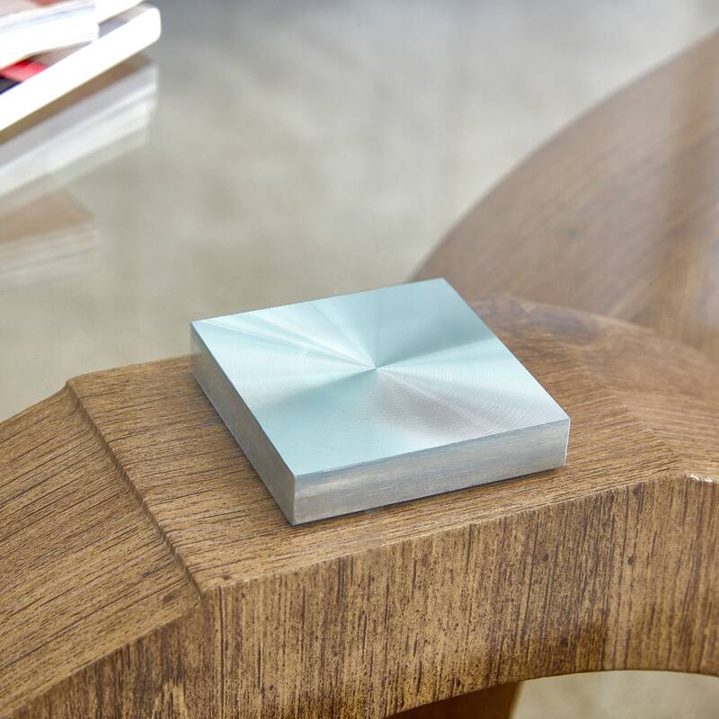 Rectangular Coffee Table withTempered Glass Tabletop