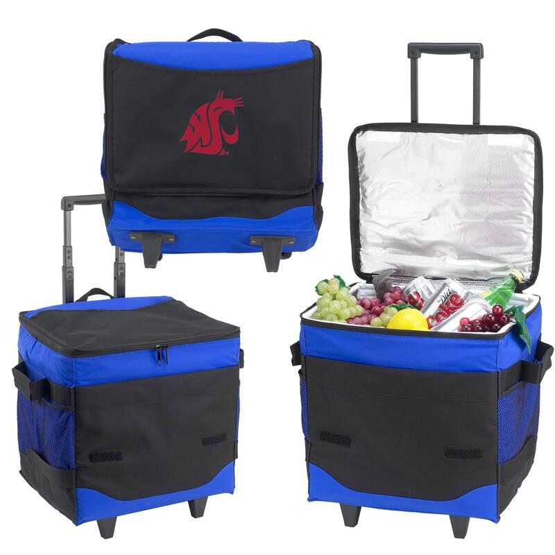 NCAA Washington State Cougars 32 Can Collapsible Rolling Cooler