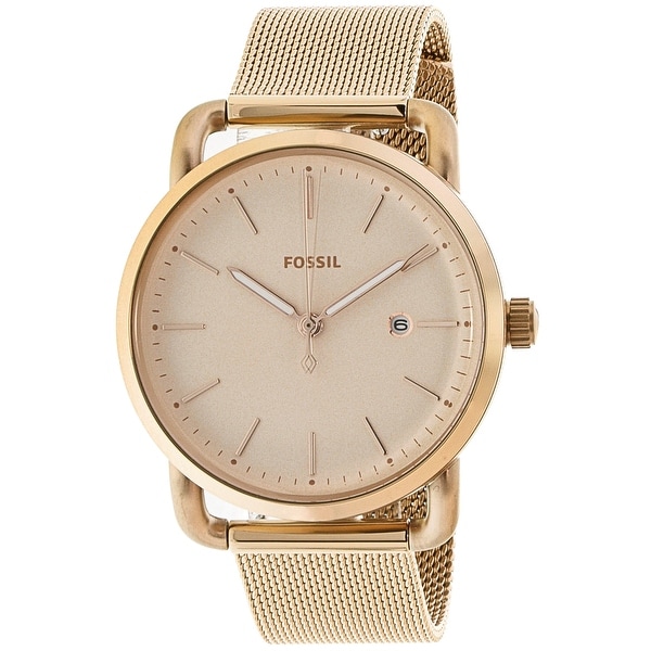 fossil commuter stainless steel