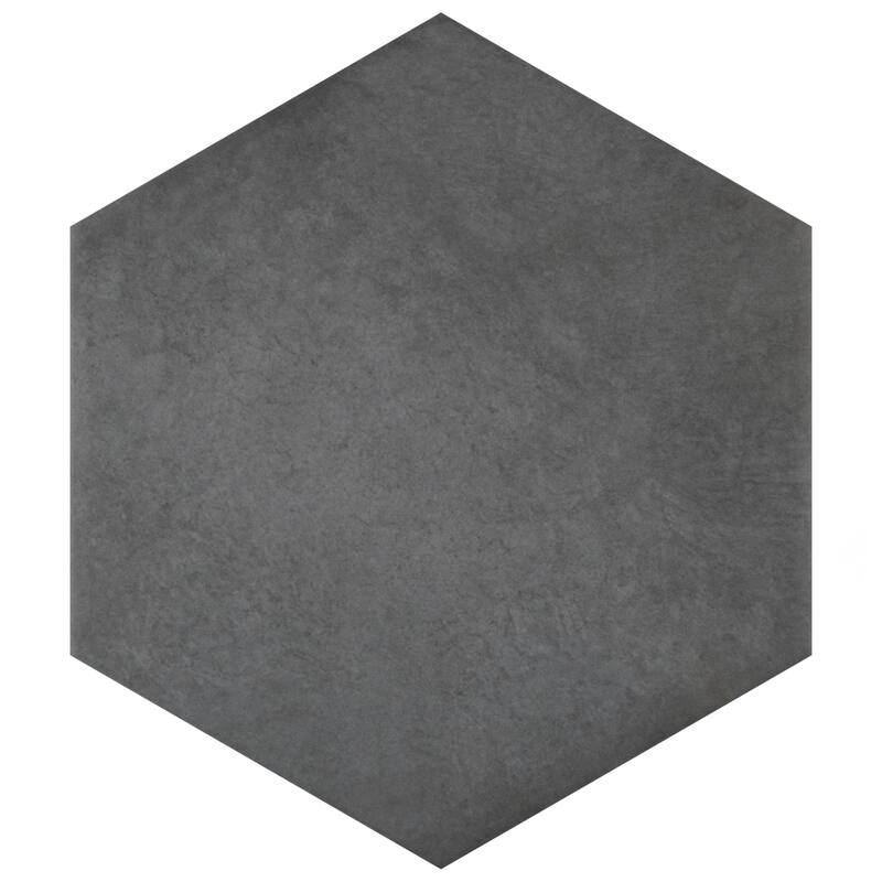 Merola Tile Heritage Hex Carbon 7" x 8" Porcelain Floor and Wall Tile