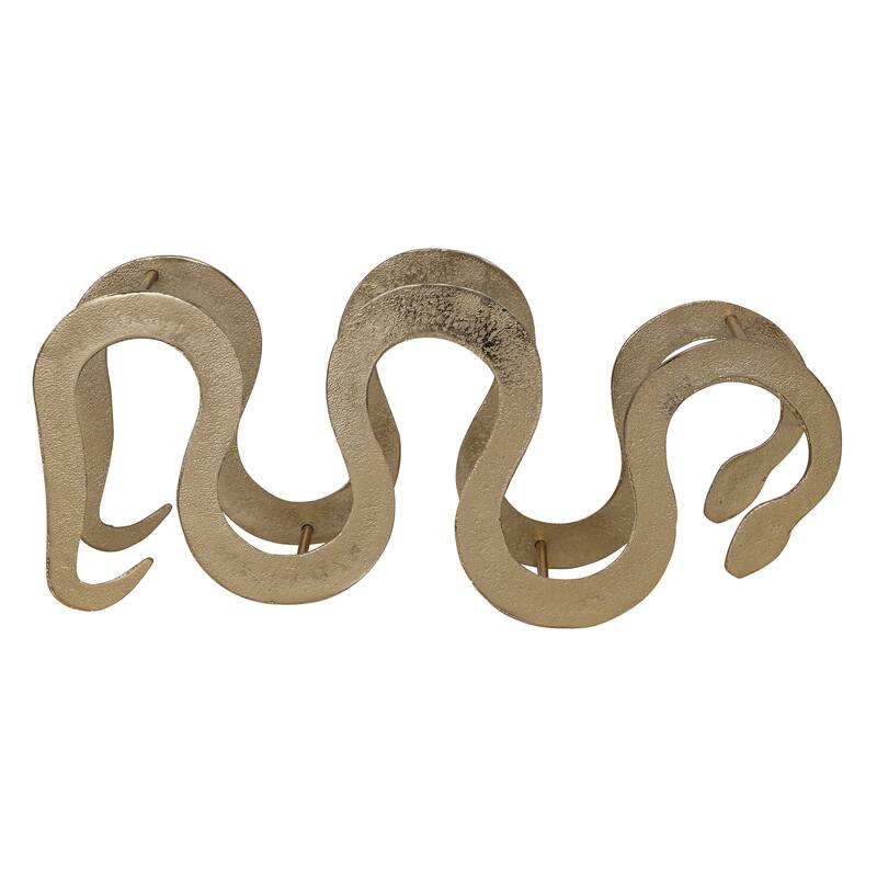 Cast Aluminum Snake Shaped Bottle Holder - 10.0"L x 5.25"W x 23.0"H