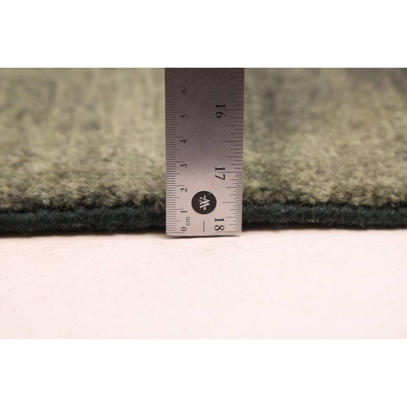 ECARPETGALLERY Hand-knotted Pak Finest Gabbeh Dark Green Wool Rug - 5'3 x 7'10