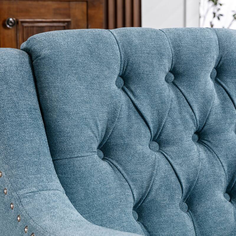 Mid-Century Modern Accent Chair Single Sofa Chair with Solid Wood Legs