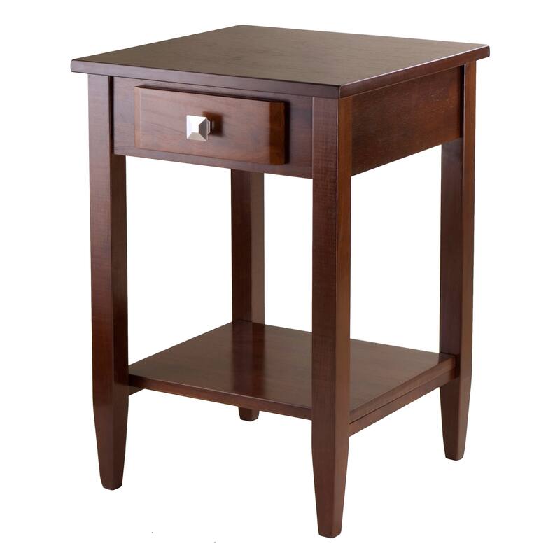 25.75" Walnut Brown Richmond Wooden End Table