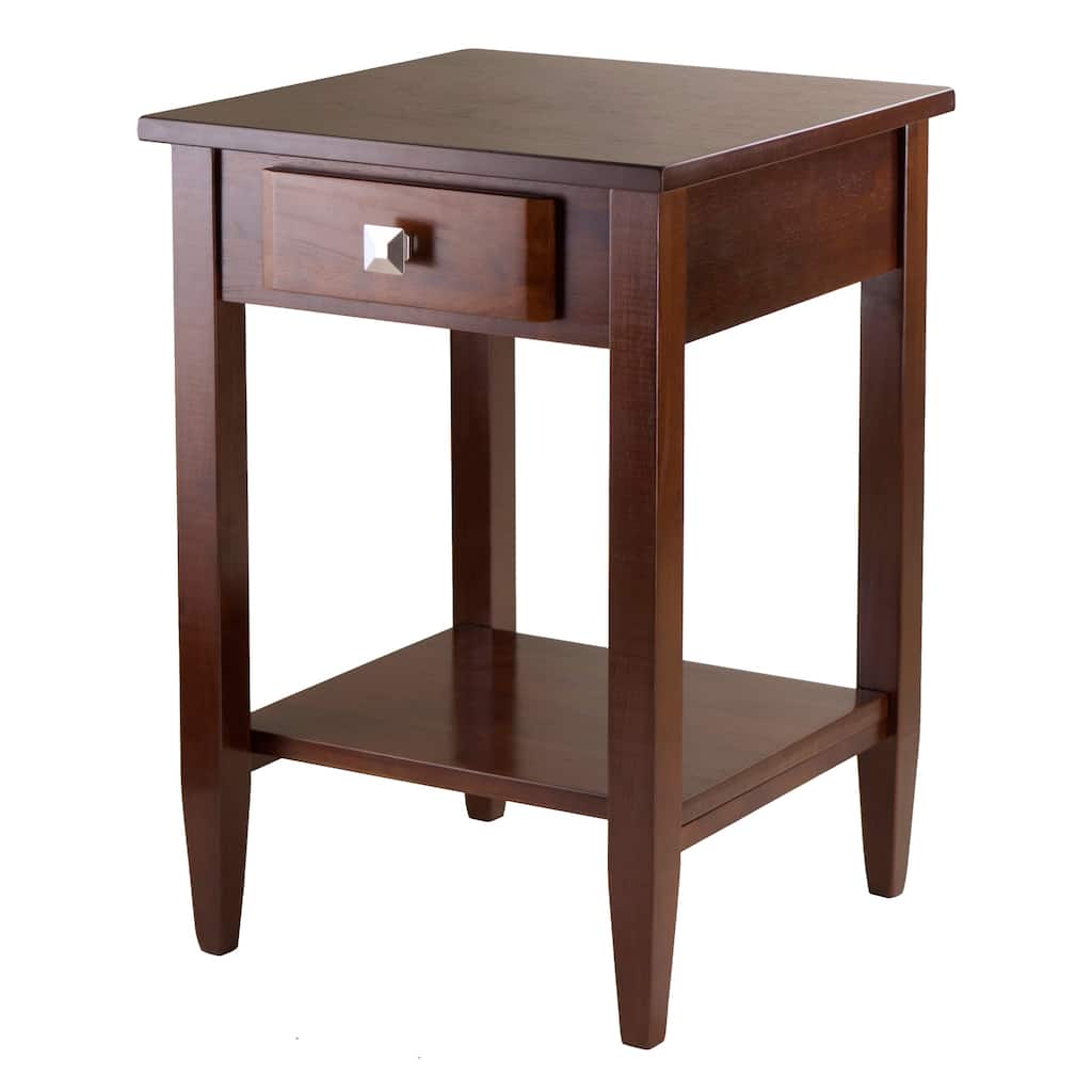 25.75" Walnut Brown Richmond Wooden End Table