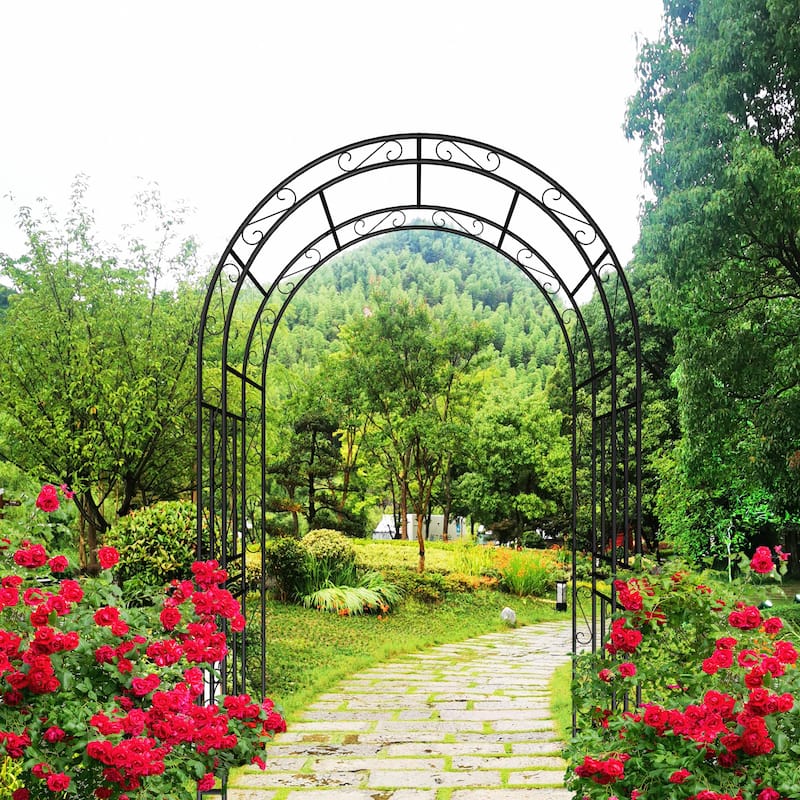 Metal Garden Arch Climbing Plants Support Rose Arch Outdoor