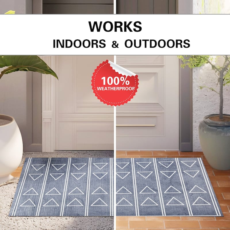 Indoor Door Mat, Front Back Outdoor Mat Rubber Backing, Low-Profile Entrance Rugs, Absorbent Resist Dirt Doormats Inside Doormat