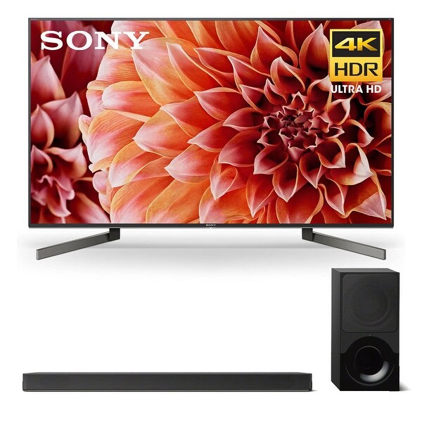 Sony XBR-75X900F 75" BRAVIA 4K Ultra HD HDR Smart TV and HT-X9000F 2.1-Channel Dolby Atmos Sound Bar with Subwoofer - Black
