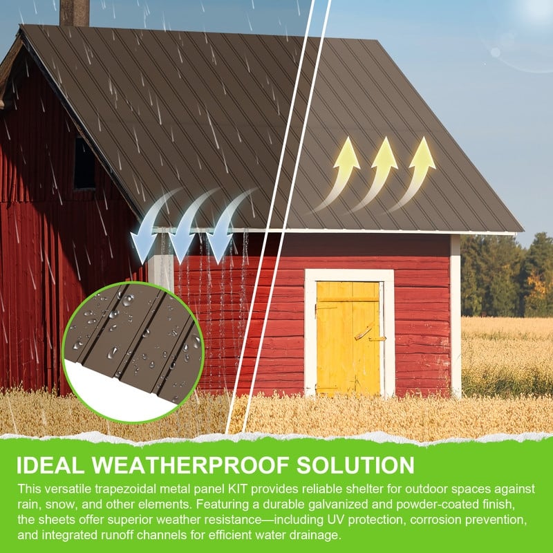 Domi Premium Trapezoidal Steel Roofing & Cladding Panels - Ultimate Weather Protection