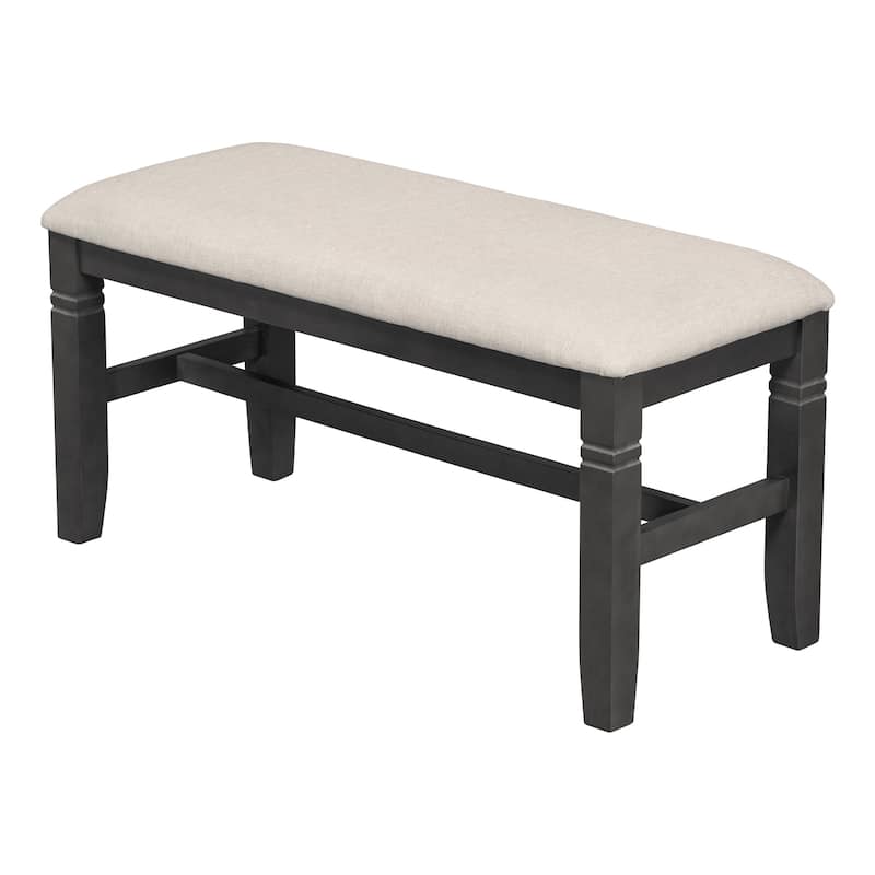 Kitchen Table Set with Upholstered Bench and 4 Dining Chairs