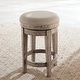preview thumbnail 1 of 5, City Scape Burnished Beige Upholstered Swivel Console Stool - Width 17" x Depth 17" x Height 25" Burnished Beige