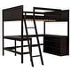 preview thumbnail 25 of 55, Multifunctional Full Size Wooden Loft Bed with Shelves & Desk