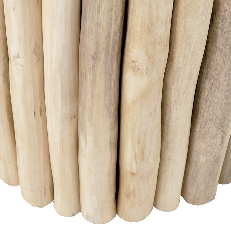 Reclaimed Solid Teak Wood Branch Bundle Table by East at Main