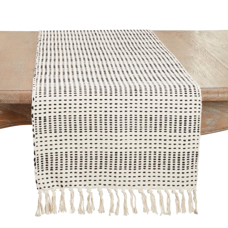Contemporary Dash Stripe Table Runner - 16"x72" - 16"x72" - Natural