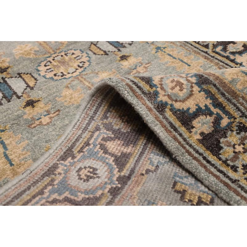 ECARPETGALLERY Hand-knotted Finest Agra Jaipur Teal Wool Rug - 2'6 x 7'11