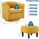 preview thumbnail 19 of 34, 360° Swivel Accent Chair with Ottoman, Barrel Chair with Upholstered