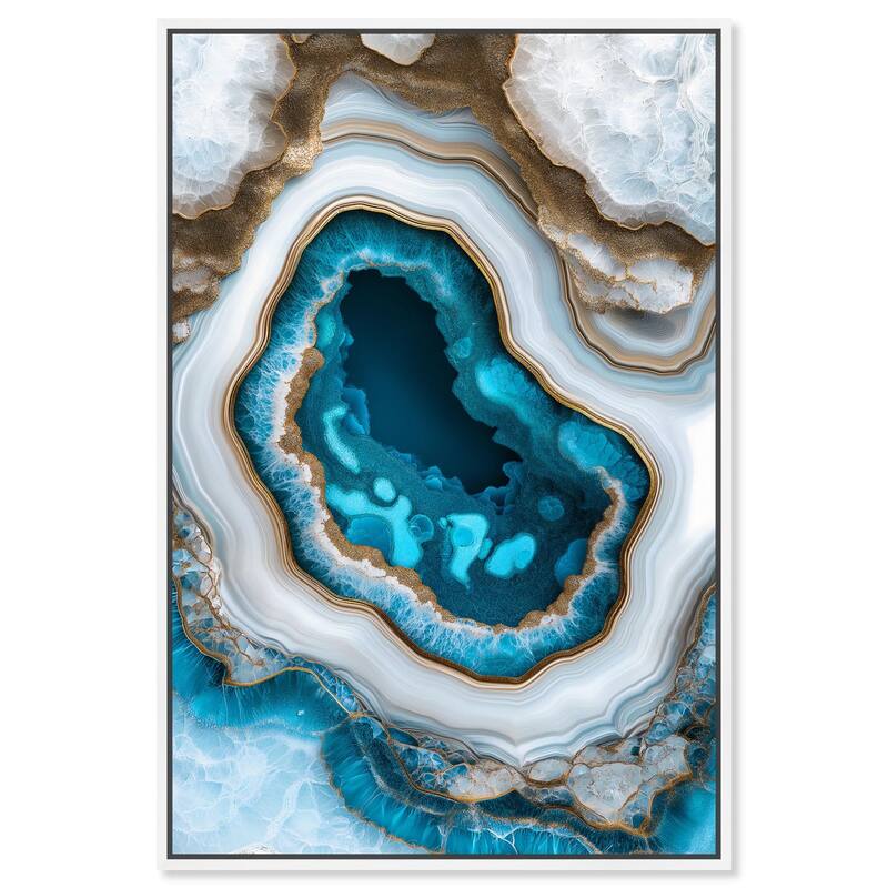 Gilded Geode Eye III Canvas by Art Remedy - White - 36" x 54"