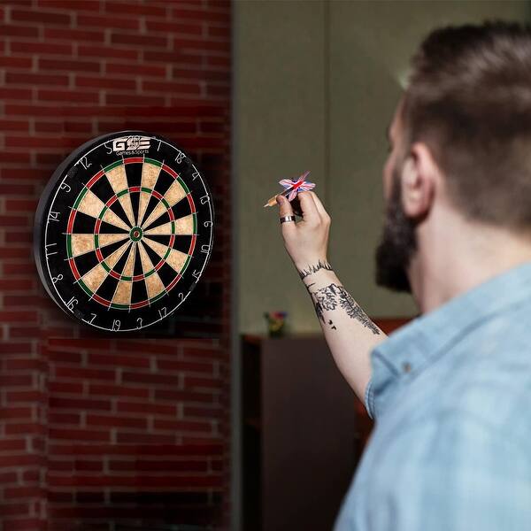 Viper League Pro 18” Sisal & Bristle Dartboard Set – Includes Steel Tip Darts & Scoreboard