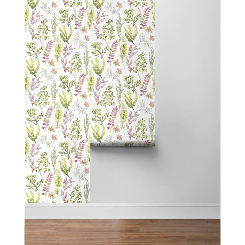 NextWall Wild Garden Peel and Stick Wallpaper