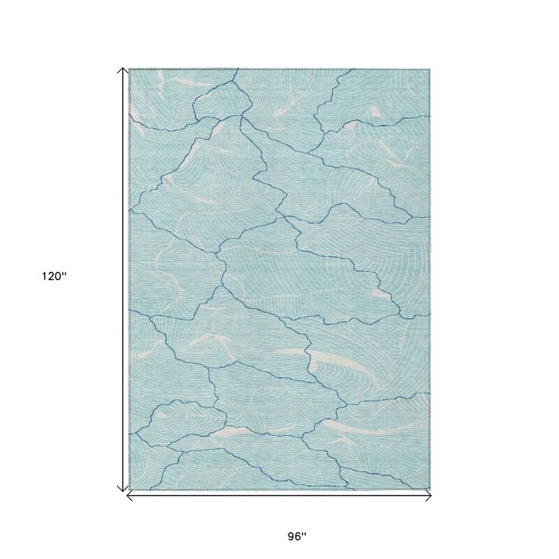 HomeRoots Abstract Transitional Rectangle Outdoor Rug