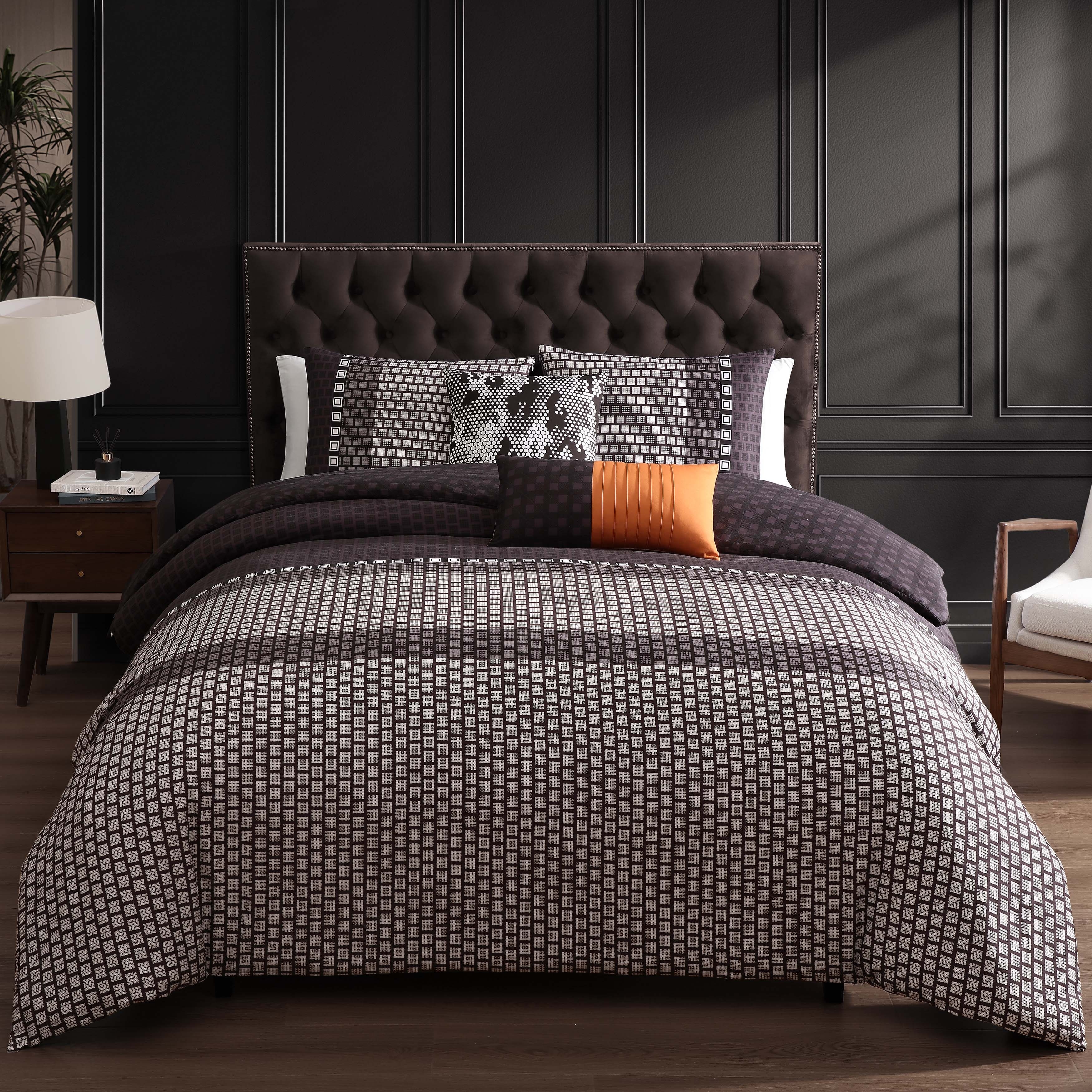 Bebejan Linear Luxe 100% Cotton Sateen 5 Piece Reversible Comforter Set