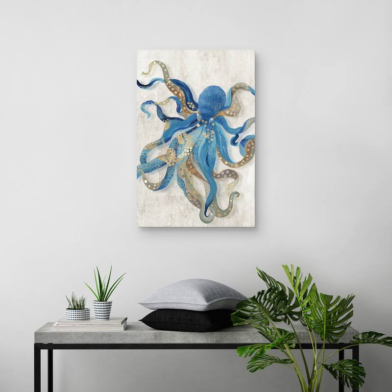 Blue Octopus by Aimee Wilson Canvas Art Print