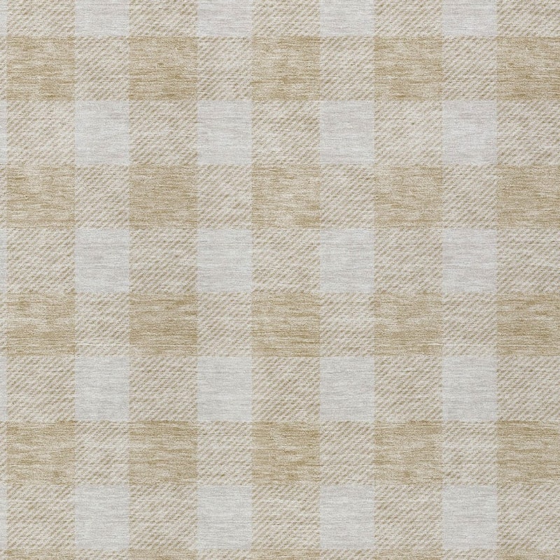 HomeRoots Plaid Transitional Rectangle Outdoor Rug