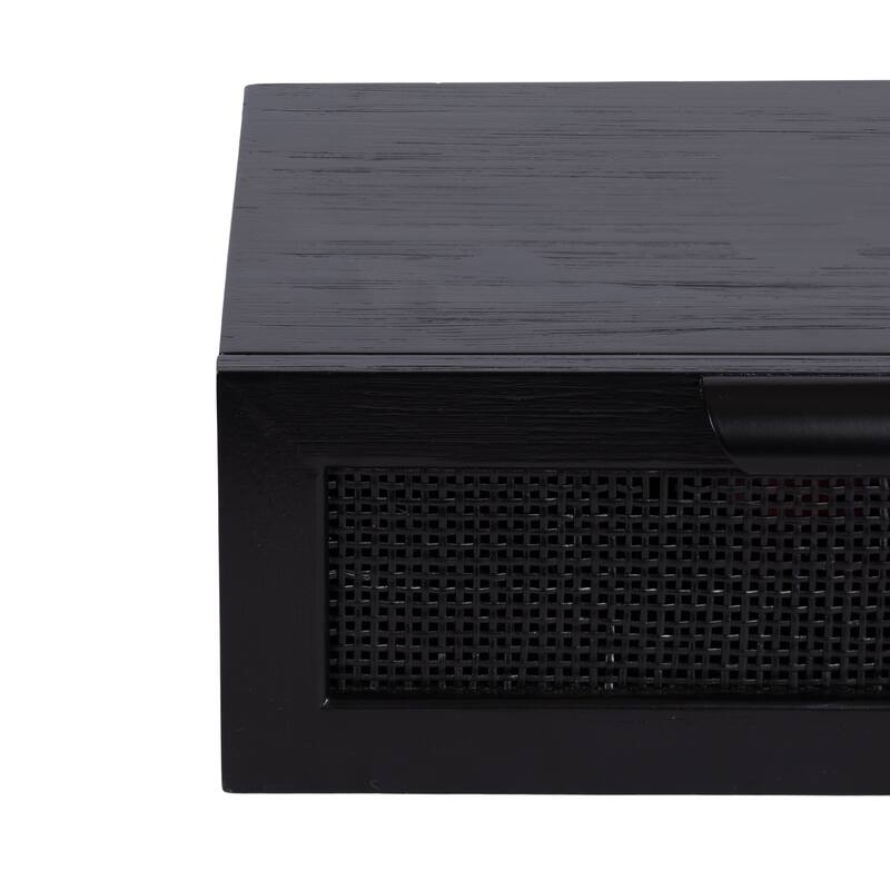 Kate and Laurel Ori Floating Side Table Rattan