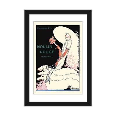 iCanvas "Moulin Rouge Music-Hall Programme, Paris Qui Tourne, 1920s" by Charles Gesmar