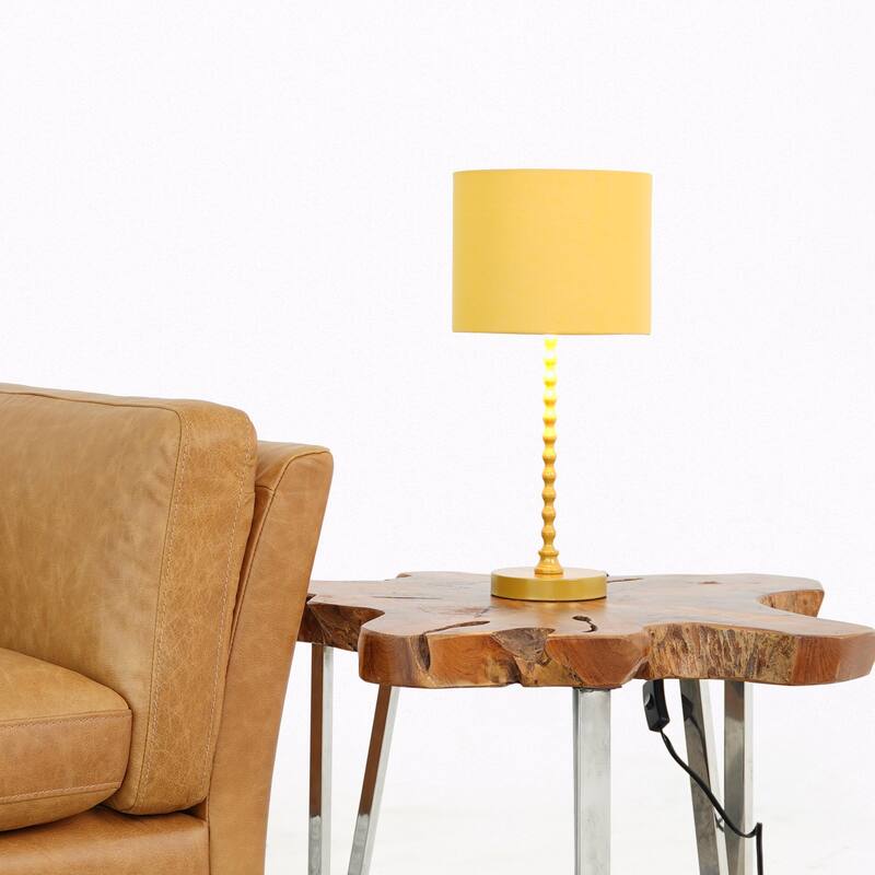 Modern Classic Desk Lamp Table Lamp Ochre and Gold 110-120V Table Light, Easy Assembly Table Lamp