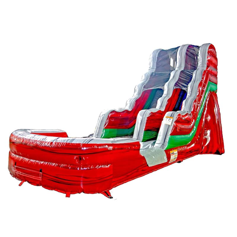 JumpOrange 15' Midnight Commercial Grade Inflatable Water Slide with Splash Pool for Kids and Adults (with Air Blower)