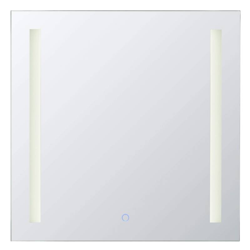 Bathroom Medicine Cabinet, Aluminum, Recessed/Surface Mount, Mirrored Interior w/LED