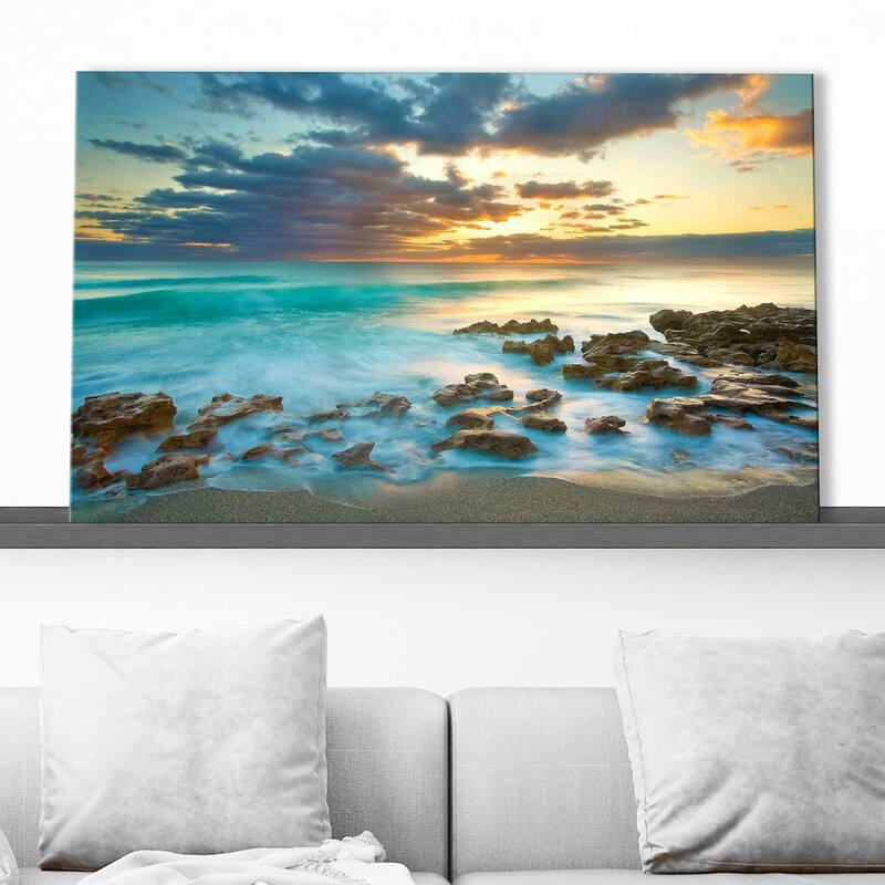 "Ocean Sunrise " by Patrick Zephyr Print on Canvas