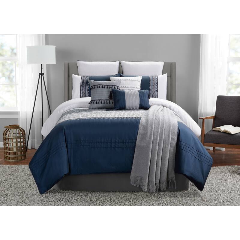 Riverbrook Home Holland Blue 10 Piece Bed in a Bag