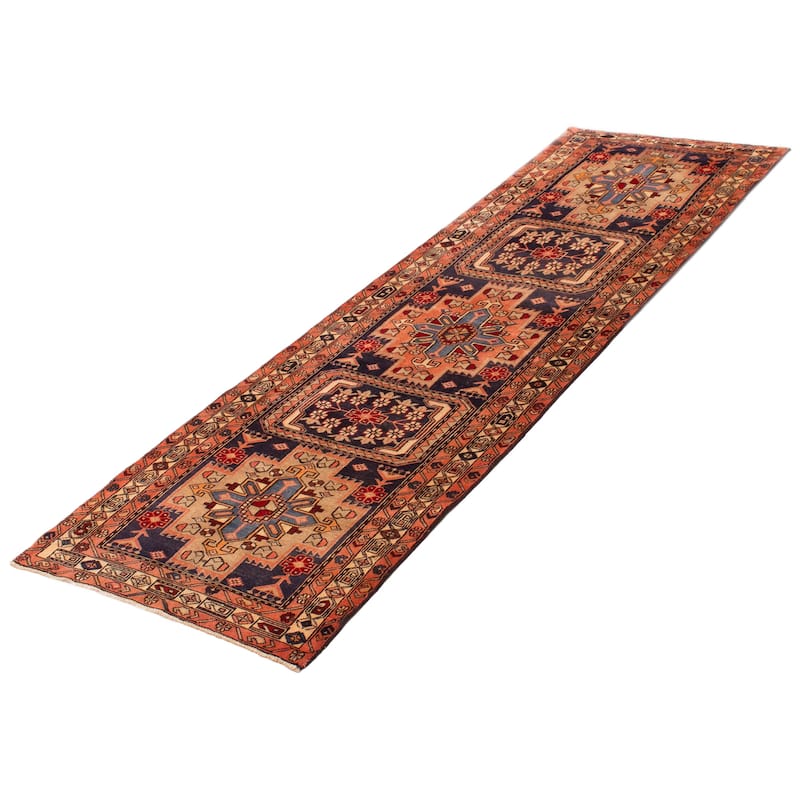 ECARPETGALLERY Hand-knotted Konya Anatolian Navy Wool Rug - 3'5 x 10'10