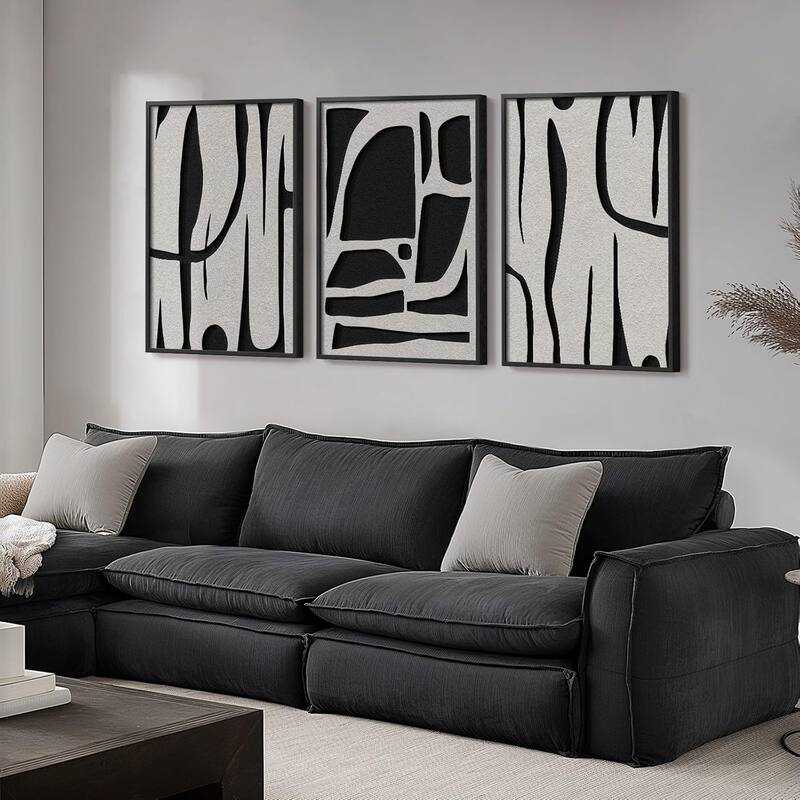 Modern Minimalist Line Canvas Art Work Prints Black Painting Wall Art