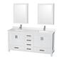 Option White / Giotto Quartz Top / Brushed Chrome
