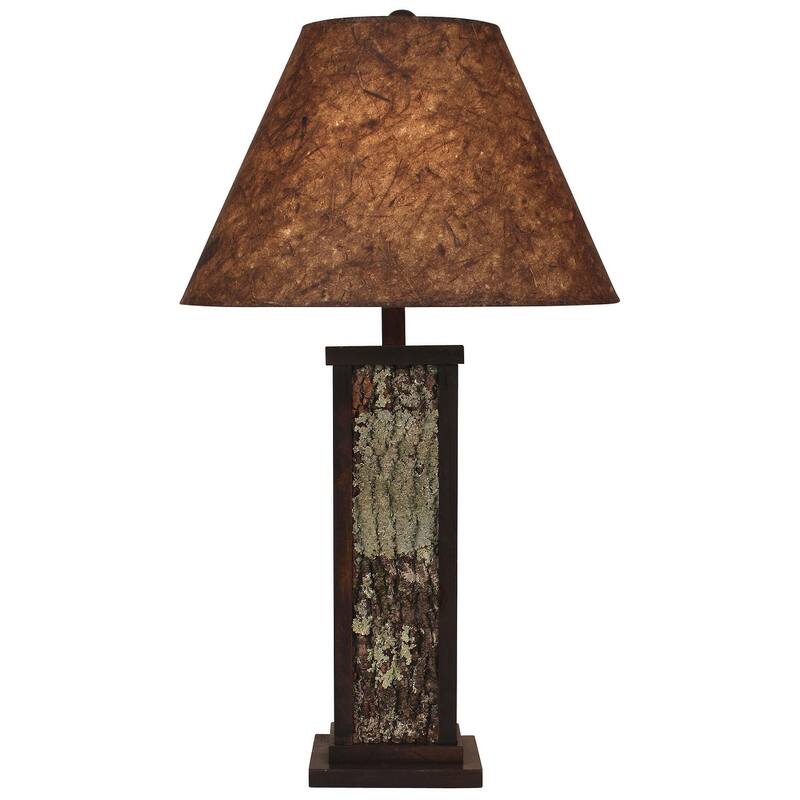 Rustic Aspen and Poplar Bark Table Lamp - Woodchip Shade
