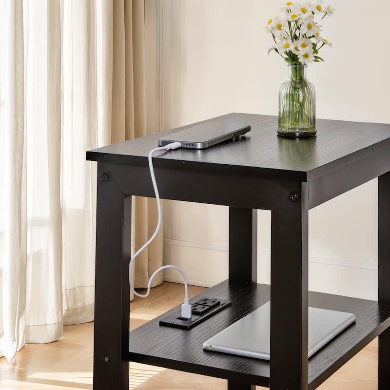 VECELO 3-Piece Coffee Table Set,Lift Top Coffee Table with Hidden Storage and Nightstands Set of 2
