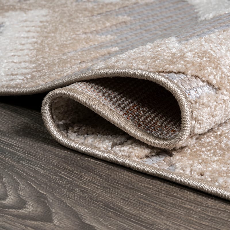 JONATHAN Y Duwun High-Low Pile Neutral Diamond Kilim Indoor/Outdoor Area Rug