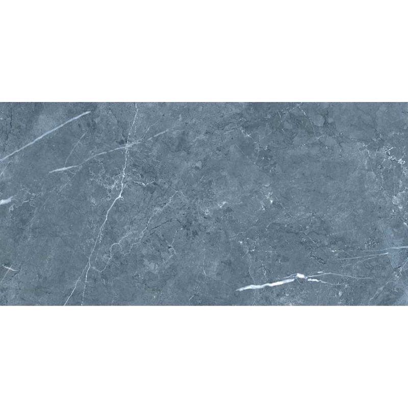 Opera 12x24 Matte Marble Look Porcelain Tile - Floor, Wall - Large Format - Case of 6 (11.62 Sq. ft.) - Blue