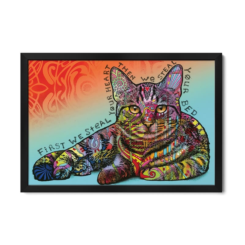Steal Your Bed Premium Framed Poster by Dean Russo - Black - 24x16x1