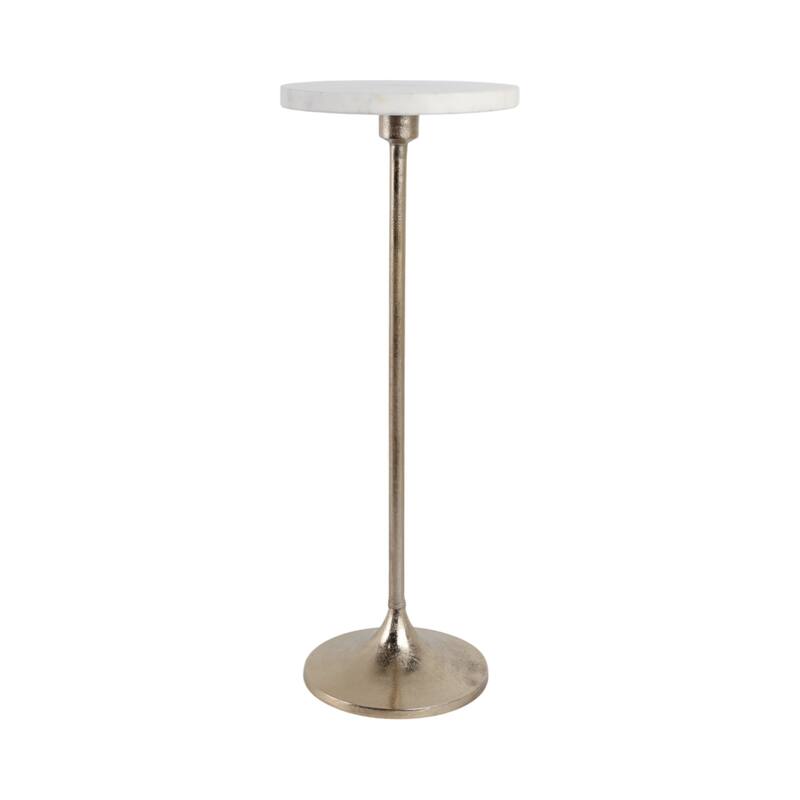 Modern Small Accent End Table with Metal Base - 27"