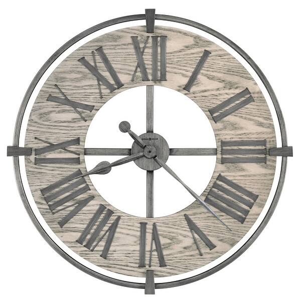 Shop Howard Miller Eli Wrought Iron And Glass Oversized Wall Clock Overstock 22819943