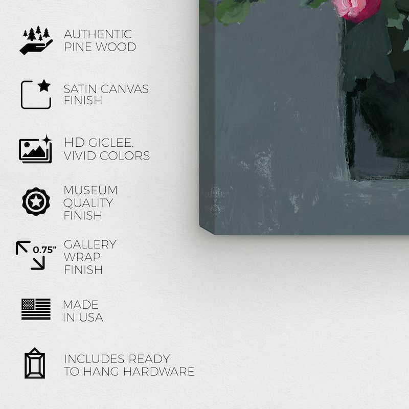 Wynwood Studio Canvas Fashion and Glam Love Pink Bouquet Pink and Pastel Pink Glam Wall Art Canvas Print